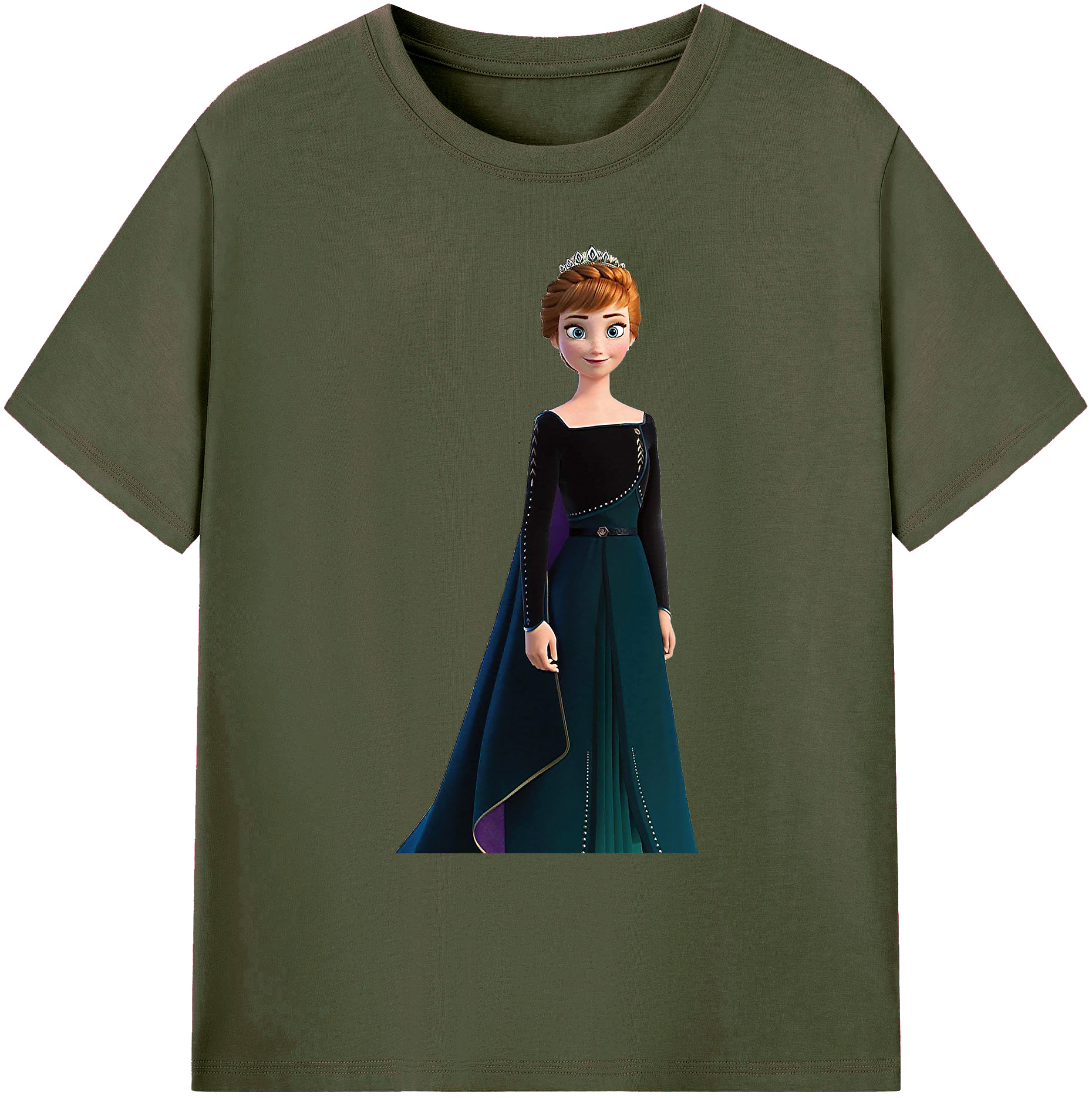 （画像用） アナと雪の女王 アンナ エルサ Frozen Anna Elsa 綿100％ メンズ半袖Tシャツ｜肌触りやわらか＆通気性
